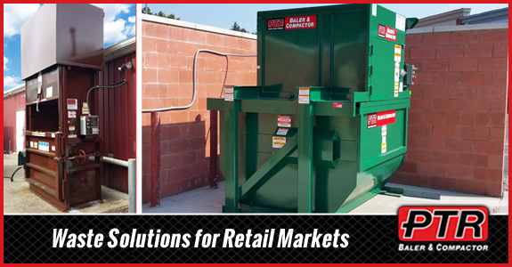 retail, markets, vertical baler, hydraulic baler, compactor, waste solutions, waste equipment, sustainability, recycling, productivity, workplace safety